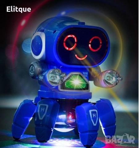 Танцуващ мини робот с LED светлини и 360 градуса ротация, снимка 8 - Музикални играчки - 52865770