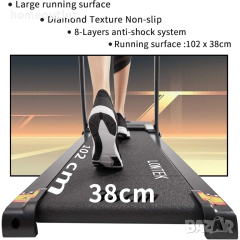 Сгъваема пътека за бягане LONTEK PBJ-P5, снимка 5 - Фитнес уреди - 52521416