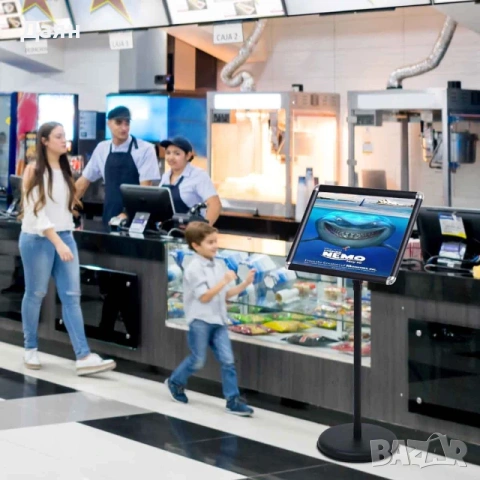 Регулируема информационна стойка Costway с алуминиева рамка и опора от неръждаема стомана, снимка 4 - Рекламни табели - 53270234