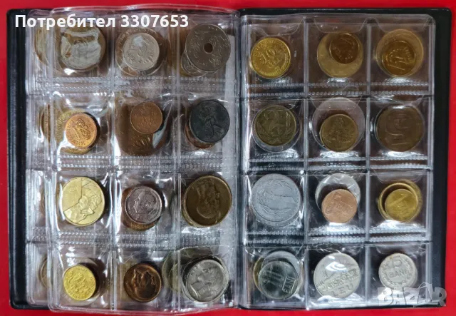 Колекция различни на вид монети в класьор червен от 120 брОЯ, снимка 8 - Нумизматика и бонистика - 47535329