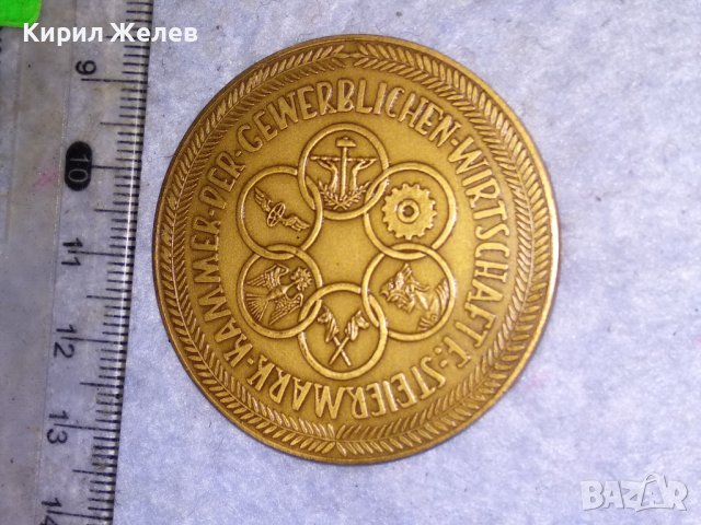 JOHANN TISCHBERGER РЯДЪК НАГРАДЕН КРАСИВ ДВУСТРАНЕН КОЛЕКЦИОНЕРСКИ БРОНЗОВ ПЛАКЕТ 38548, снимка 5 - Антикварни и старинни предмети - 41512140