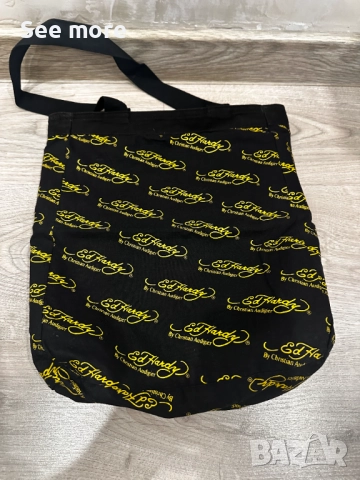 Ed Hardy Черна унисекс чанта от тип торба, снимка 4 - Чанти - 52072360