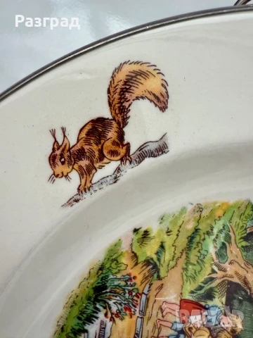 Винтидж детска чиния Хензел и Гретел,  с отделение за топла вода, снимка 10 - Чинии - 51148166