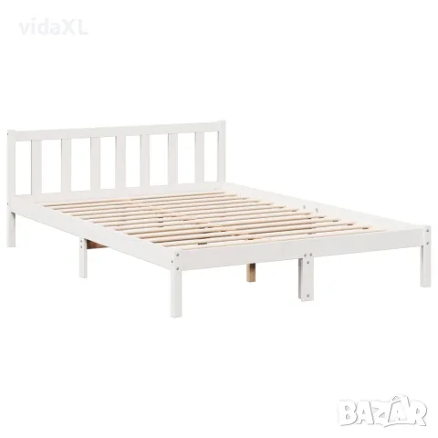 vidaXL Екстра дълга рамка за легло, без матрак, 140x220 см, бор масив, снимка 3 - Спални и легла - 56148194