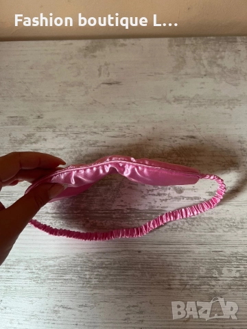 Розова сатенена маска за очи за сън с ластична лента за главата 🌸, снимка 3 - Други - 52431188