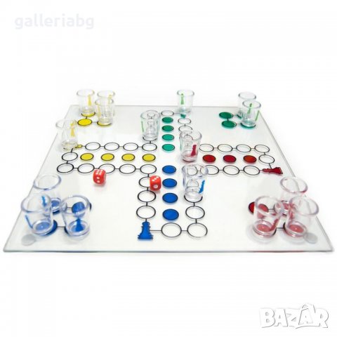 Стъклено не се сърди човече с шотове "за напиване" - LUDO, снимка 2 - Настолни игри - 35174302