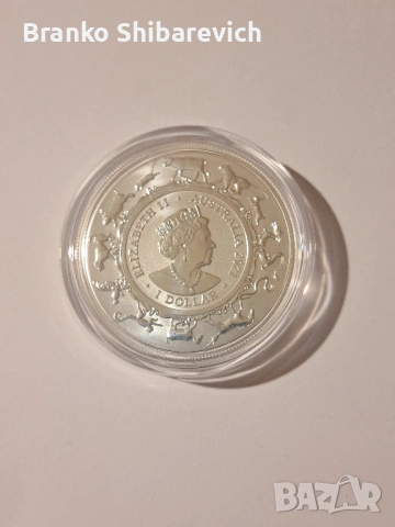 Сребърна монета от серията Lunar- " Годината на вола ", 2021г., снимка 2 - Нумизматика и бонистика - 53535105