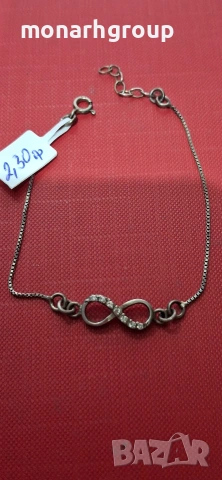 Сребърна гривна, снимка 6 - Колиета, медальони, синджири - 53376469