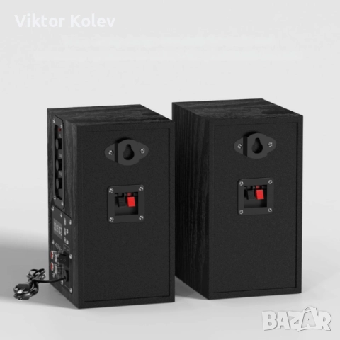 Комплект активни стерео колони Elimavi BT-04 30W с 4" говорители и тон контрол (настолни/рафтови), снимка 4 - Тонколони - 52941347