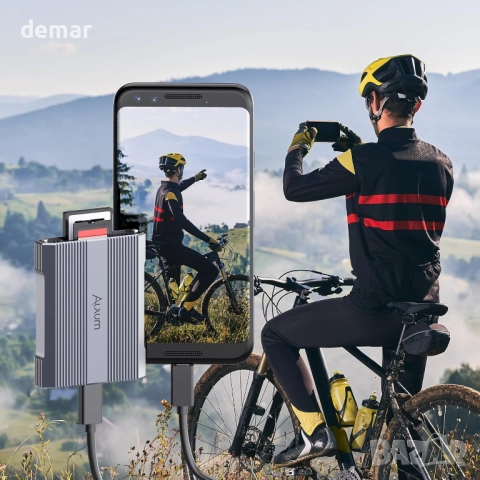 Alxum Aluminium CFexpress Type A & SD 4.0 Четец за карти с два слота, снимка 9 - Кабели и адаптери - 52414151