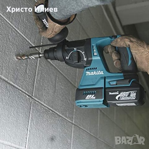 Перфоратор Акумулаторен Безчетков Makita DHR242 Батерия 5Ah Зарядно, снимка 4 - Куфари с инструменти - 39348806