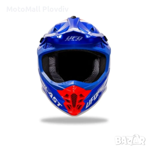 UFO Каска Intrepid Blue/Red/White , снимка 4 - Аксесоари и консумативи - 51759089