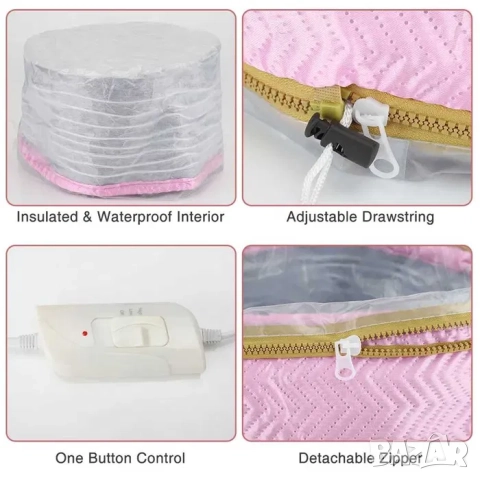 Електрическа шапка за коса, за сушене, маска за коса, подхранване, снимка 6 - Сешоари - 52070903