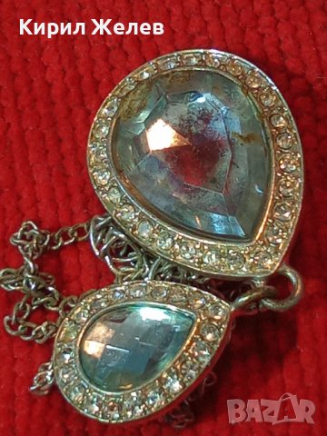 ПОСРЕБРЕН КРАСИВ НЕЖЕН МЕДАЛЬОН КОЛИЕ с ФАСЕТИРАН БОХЕМСКИ КРИСТАЛ 24349, снимка 12 - Колиета, медальони, синджири - 33962680
