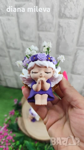 Ангелчета в цвят лилав!!, снимка 5 - Декорация за дома - 50773829