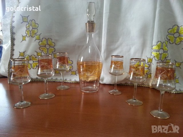 Ретро чаши с гарафа, снимка 6 - Антикварни и старинни предмети - 41528146