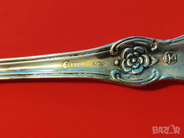 Посребрени вилици и лъжици "Сребърна роза", МНЦ, мелхиор, СССР, снимка 10 - Прибори за хранене, готвене и сервиране - 53424212
