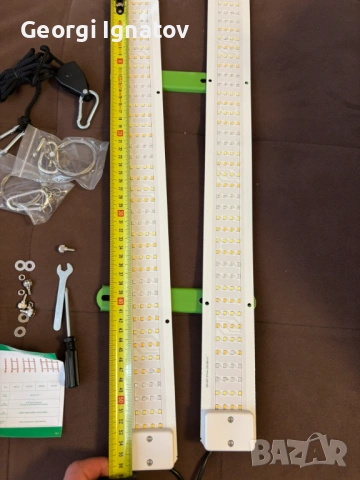 Пълен спектър LED фито лампа 2х56,5 см аквариум и разсад, снимка 3 - Лед осветление - 53138936