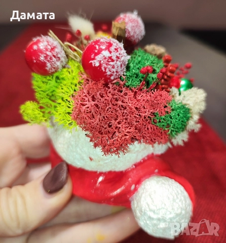 Коледни кашпи със скандинавски мъх , снимка 15 - Коледни подаръци - 52888394