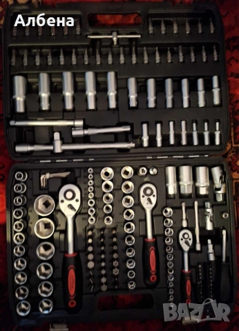 Куфар с инструменти Гедоре 172 части с 3 броя тресчотки, снимка 4 - Аксесоари и консумативи - 53479693