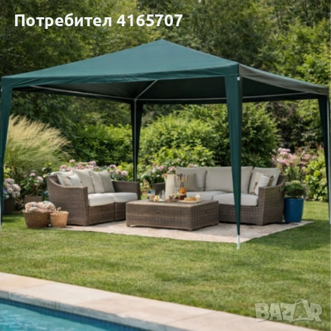 Просторна градинска шатра - стабилна конструкция и водоустойчива рамка, снимка 4 - Други - 53786338