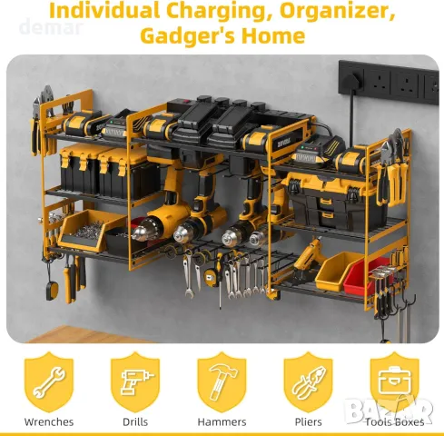 Органайзер за електрически инструменти с разклонител 6 гнезда, снимка 3 - Други стоки за дома - 47375854