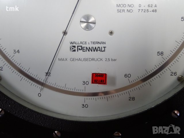 пневматичен калибратор PENNWALT Wallace & Tiernan FA-235-G, снимка 6 - Други машини и части - 34100375