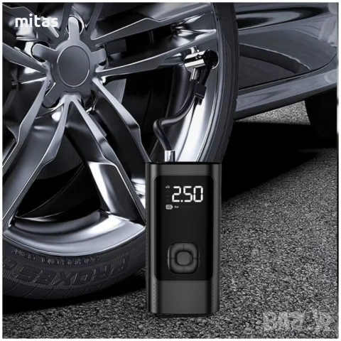 Преносим акумулаторен компресор 150 PSI – 10400mAh, 180W, Type-C & 12V, снимка 10 - Аксесоари за велосипеди - 53736650