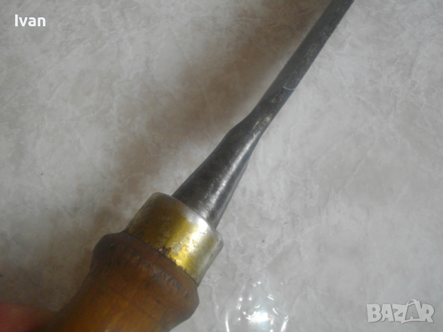 Старо Качество Ръчно Дърводелско Стругарско Длето 25мм-За Дърворезба/Дървообработка/Стружуване-170мм, снимка 15 - Други инструменти - 44819880