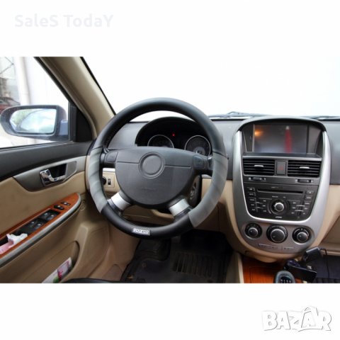 Калъф за волан SPARCO, 38см., сив- черен , снимка 2 - Аксесоари и консумативи - 34293124