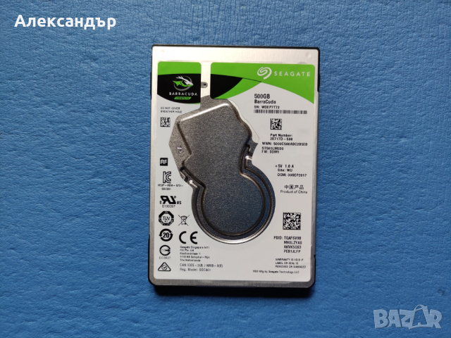 Seagate ST500LM030 500GB SATA 6Gb/s 2.5", 7mm, 100% Здраве, снимка 1 - Твърди дискове - 44921758