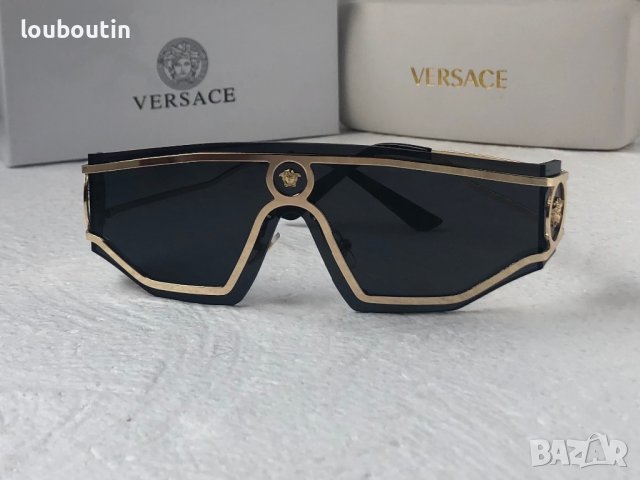 Versace 2023 дамски мъжки слънчеви очила маска черни кафяви прочрачни, снимка 6 - Слънчеви и диоптрични очила - 39842328