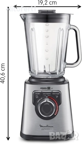 Moulinex Moulinex Perfect Mix блендер, стъклен буркан, 1,5 литра, 1200 вата, неръждаема стомана – LM, снимка 3 - Блендери - 53637481