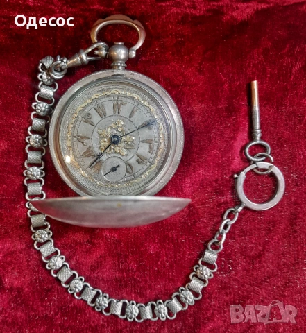 Старинен сребърен Османски джобен часовник , снимка 7 - Антикварни и старинни предмети - 51264841