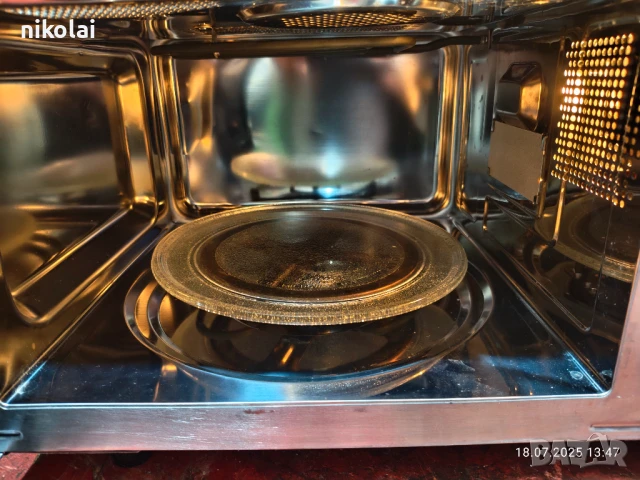 Нова микровълнова фурна, неръждаема, работеща, снимка 3 - Микровълнови - 51063832
