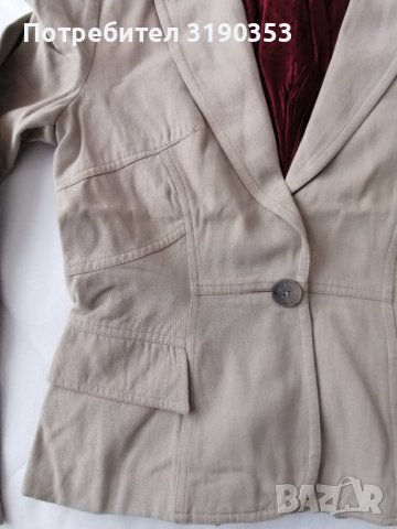 Дамско бежово сако, снимка 5 - Сака - 42354786