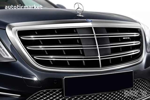 Хром/черна решетка тип AMG за Mercedes S класа, снимка 4 - Аксесоари и консумативи - 56053567