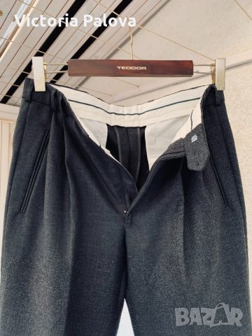 Модерен стилен вълнен панталон,мъжка кройка, снимка 3 - Панталони - 34594112