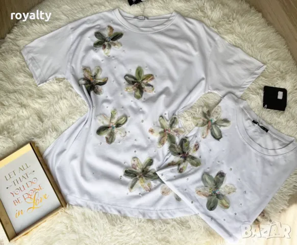 Памучни дамски тениски Различни цветове , снимка 9 - Тениски - 50405762