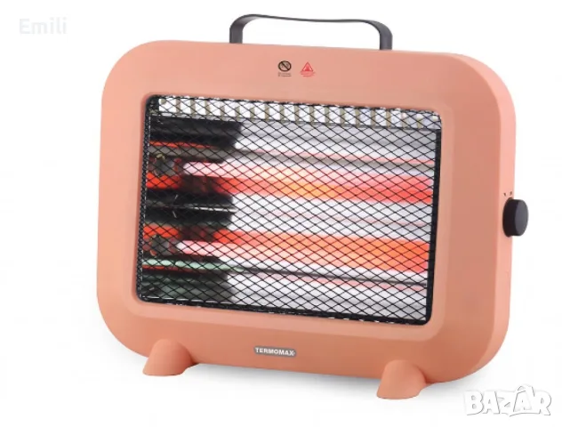 Кварцова печка, 800W, корал/ бял цвят, снимка 2 - Отоплителни печки - 56274544