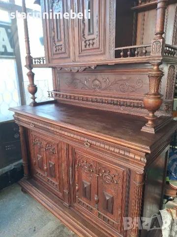 Антикварен дървен бюфет , снимка 4 - Бюфети - 49420257