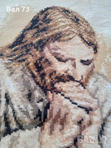 Гоблен,,Молещият се Исус", снимка 4 - Гоблени - 51763859