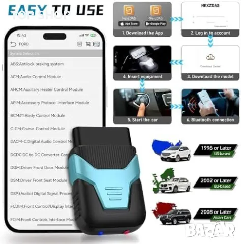 Нов HUMZOR Z100 OBD2 Скенер - Професионален Автомобилен Диагностичен Инструмент, снимка 3 - Друга електроника - 49927504