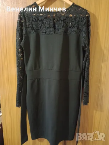Черна елегантна рокля, снимка 3 - Рокли - 47808719