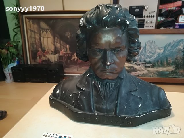 BEETHOVEN-БЮСТ ВНОС GERMANY 1504231654L, снимка 7 - Антикварни и старинни предмети - 40376163
