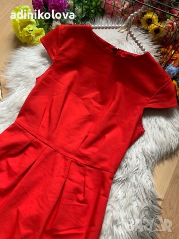 Червена рокля Манго, снимка 2 - Рокли - 40647361