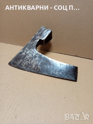 Соц Стара Ръчно Кована Брадва Кривица Номер 1., снимка 6 - Антикварни и старинни предмети - 52092471