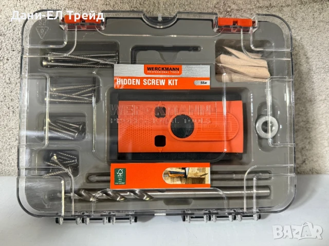 Дърводелски комплект за скрито захращане с винт Werckmann