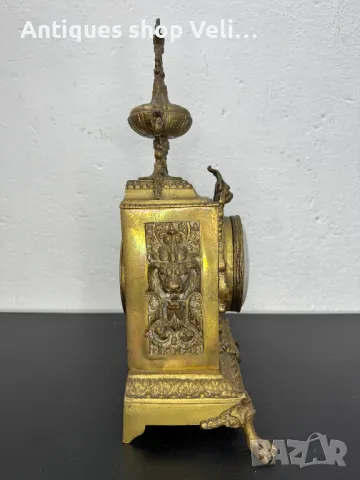 Бронзов часовник №6756 , снимка 4 - Антикварни и старинни предмети - 49807408