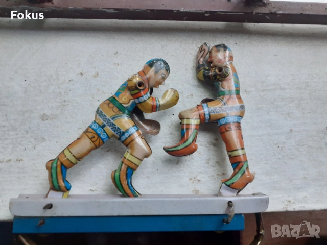 Стара ламаринена играчка - боксьори, снимка 7 - Антикварни и старинни предмети - 52280892